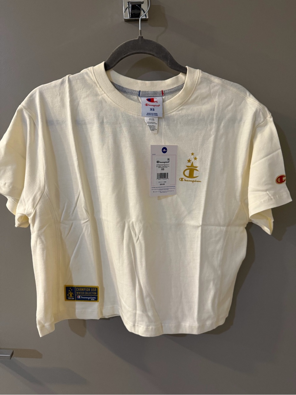 NWT Champion Gold Medal Cropped s/s T-Shirt XS